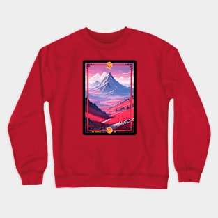 Mountain Landscape Scene - CCG Borderless Full Art - 1st Edition Crewneck Sweatshirt